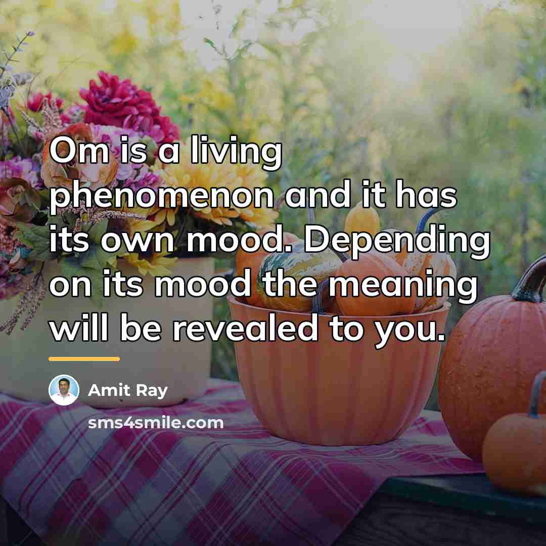 “Om is a living phenomenon and it has its own…” quote by Amit Ray