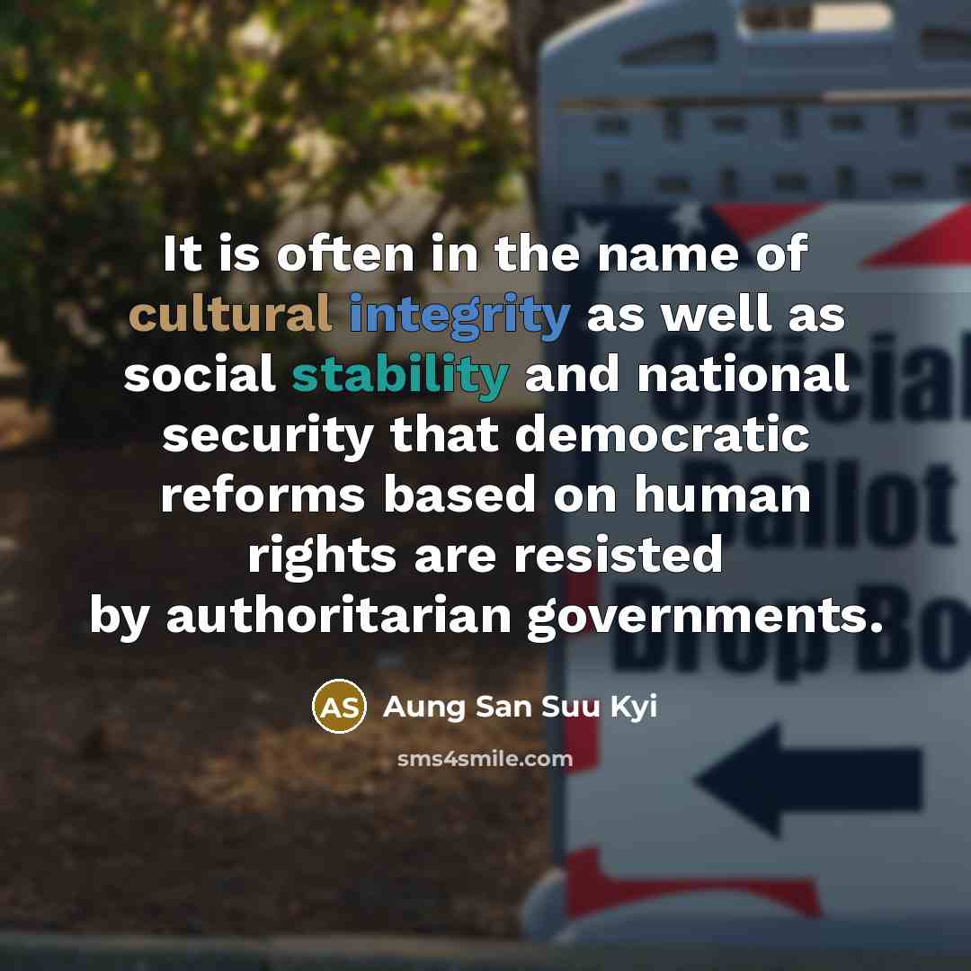 “It is often in the name of cultural integrity as…” quote by Aung San Suu Kyi