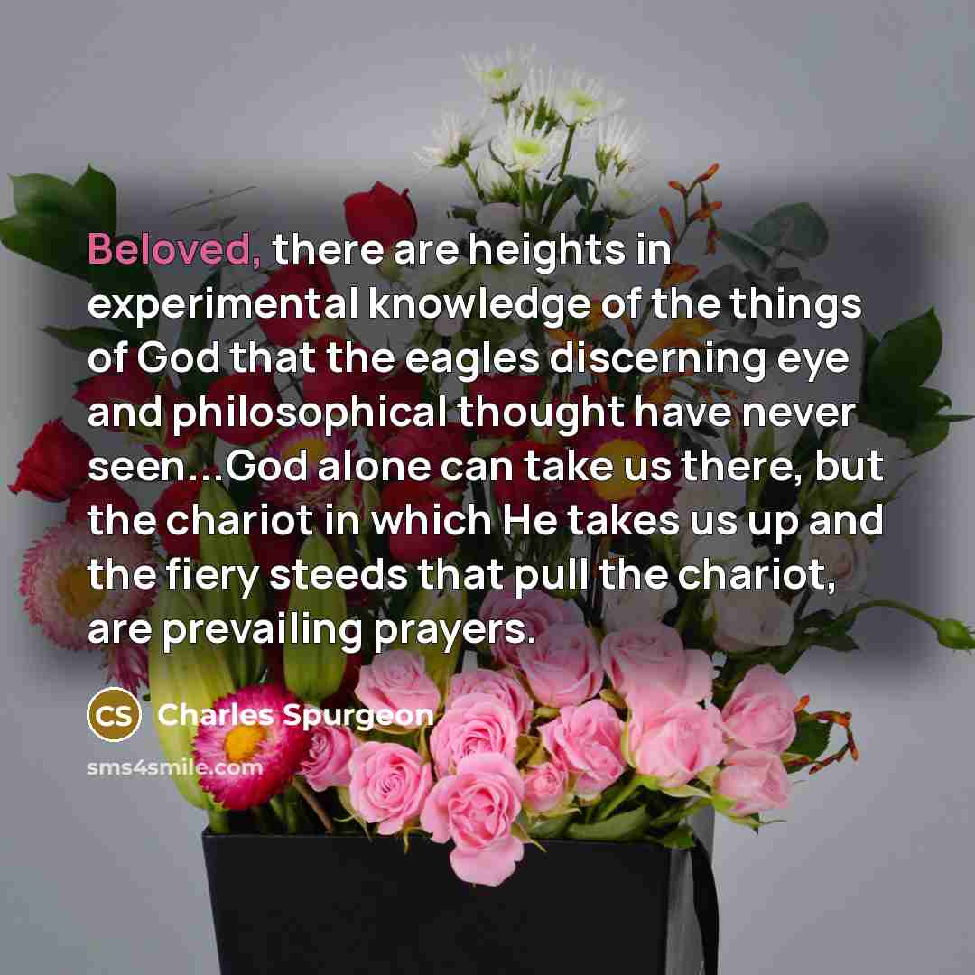 “Beloved, there are heights in experimental knowledge of the things…” quote by Charles Spurgeon