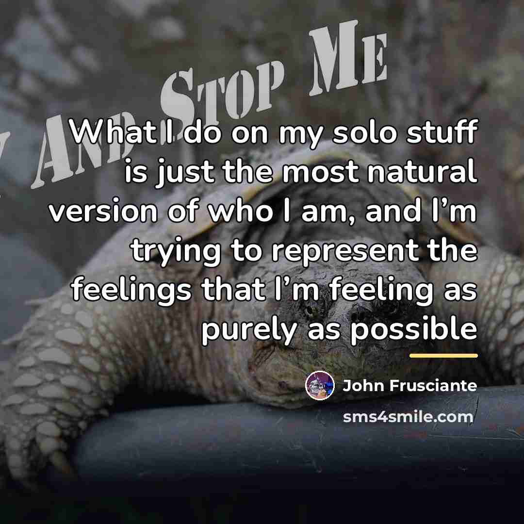 “What I do on my solo stuff is just the…” quote by John Frusciante