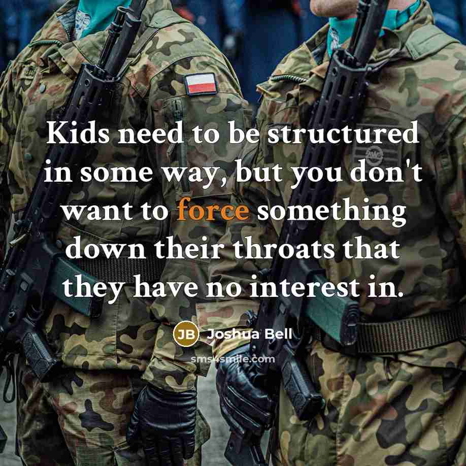 “Kids need to be structured in some way, but you…” quote by Joshua Bell