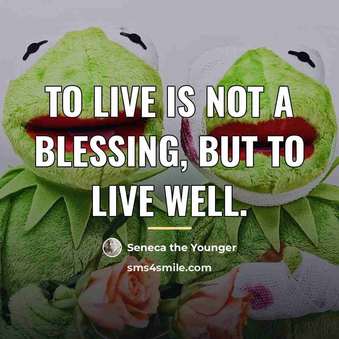 “To live is not a blessing, but to live well.…” quote by Seneca the Younger