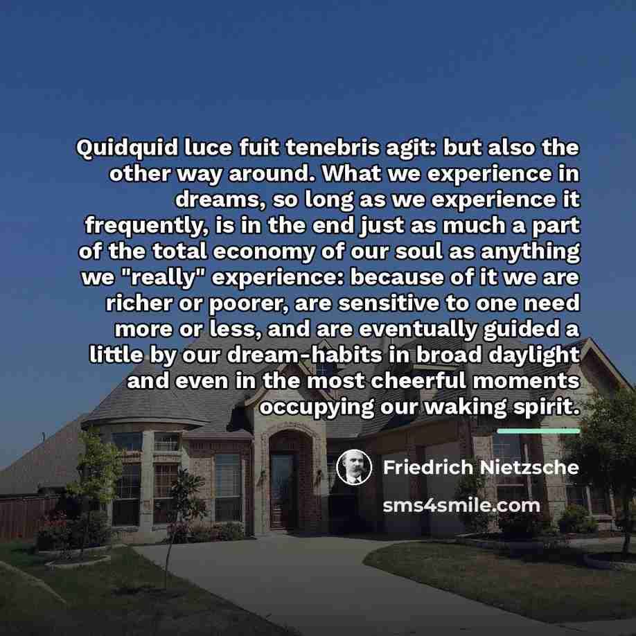 “Quidquid luce fuit tenebris agit: but also the other way…” quote by Friedrich Nietzsche