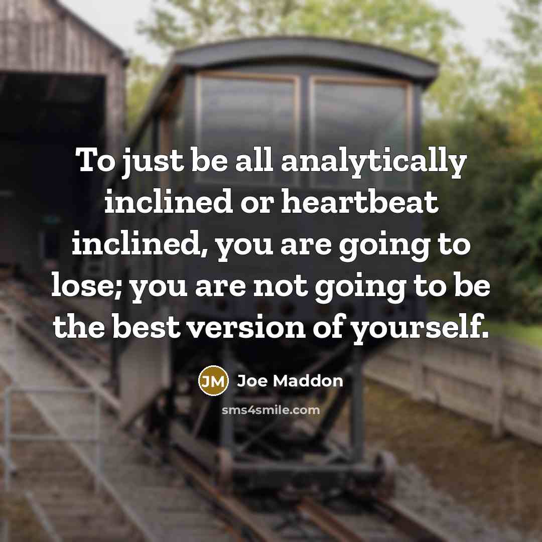 “To just be all analytically inclined or heartbeat inclined, you…” quote by Joe Maddon