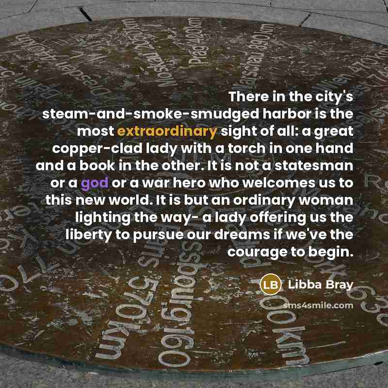 “There in the city's steam-and-smoke-smudged harbor is the most extraordinary…” quote by Libba Bray