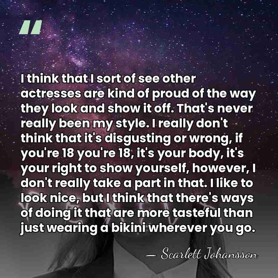 I think that I sort of see other actresses are kind of&hellip; - Scarlett Johansson