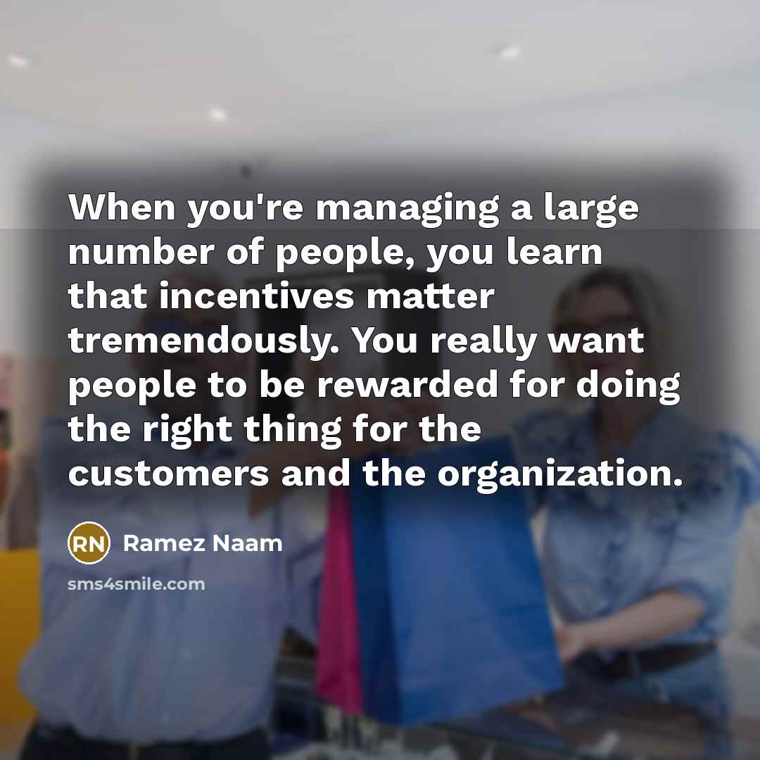 “When you're managing a large number of people, you learn…” quote by Ramez Naam
