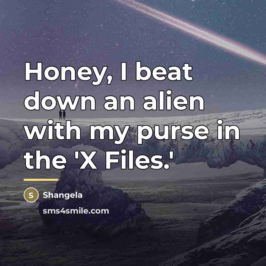 “Honey, I beat down an alien with my purse in…” quote by Shangela