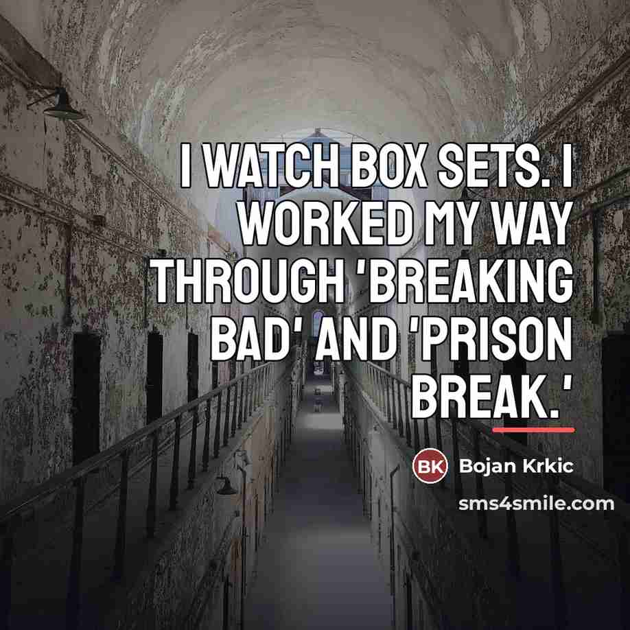 “I watch box sets. I worked my way through 'Breaking…” quote by Bojan Krkic