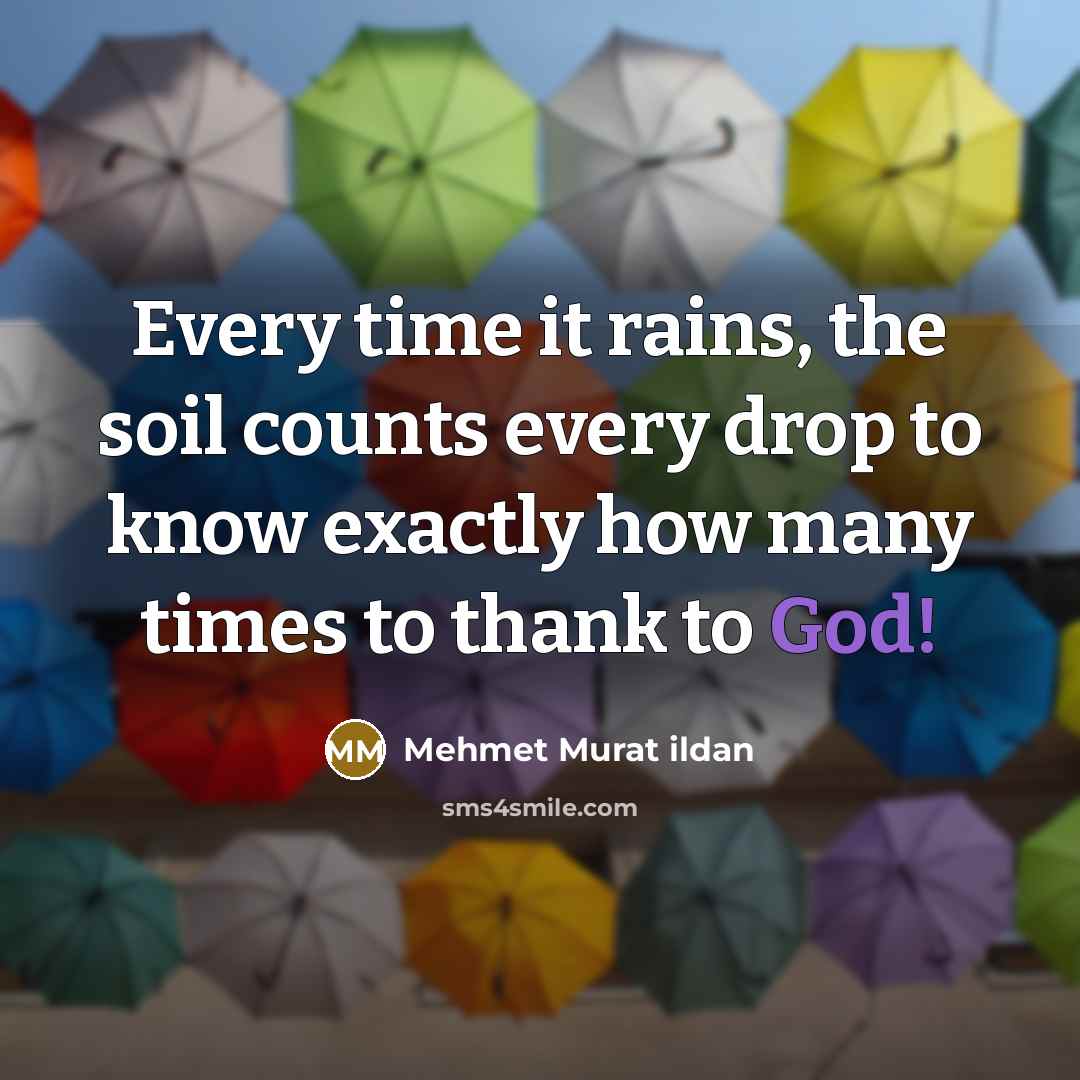“Every time it rains, the soil counts every drop to…” quote by Mehmet Murat Ildan