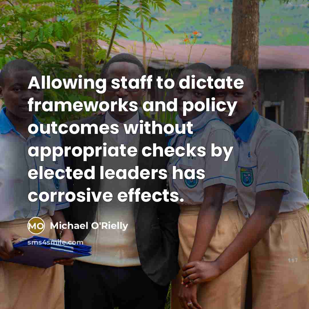 “Allowing staff to dictate frameworks and policy outcomes without appropriate…” quote by Michael O'Rielly