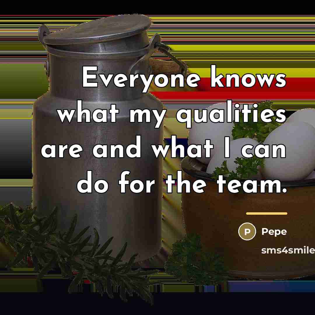 “Everyone knows what my qualities are and what I can…” quote by Pepe