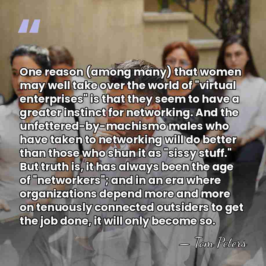 One reason (among many) that women may well take over the world&hellip; - Tom Peters