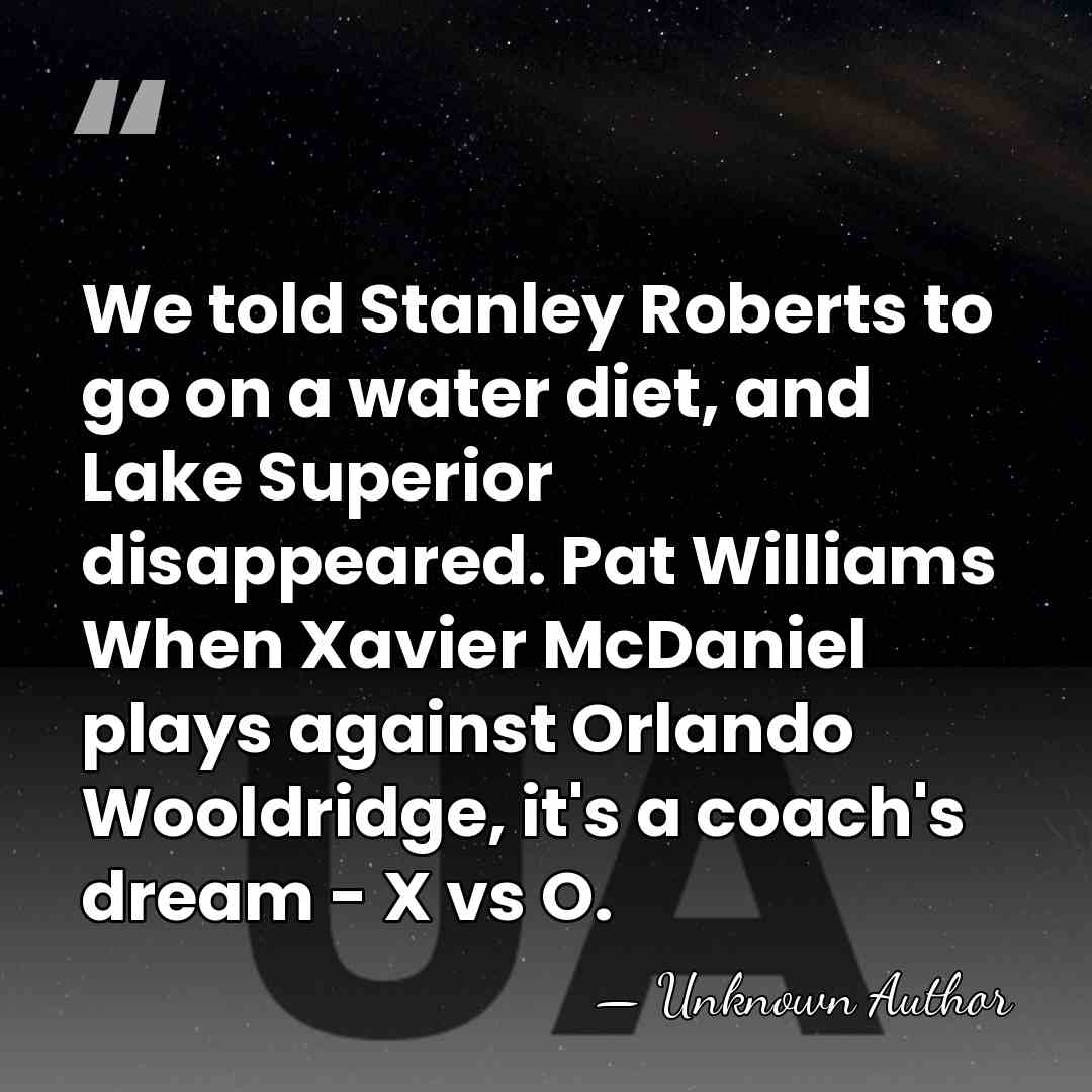 We told Stanley Roberts to go on a water diet, and Lake&hellip; - Mychal Thompson
