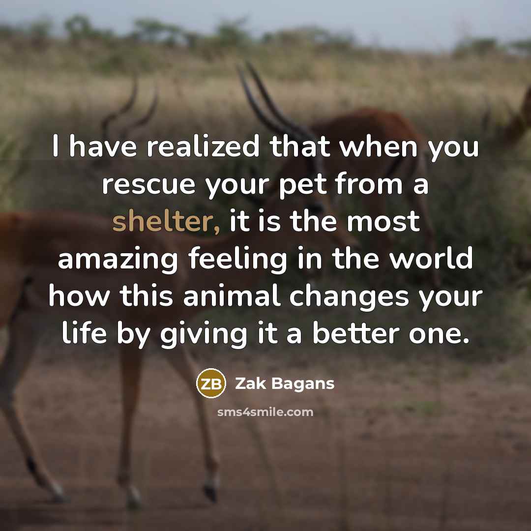 “I have realized that when you rescue your pet from…” quote by Zak Bagans