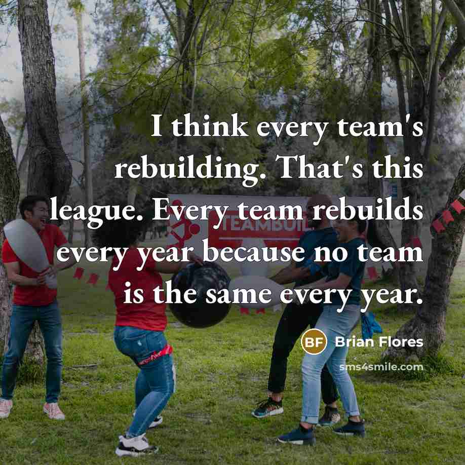 “I think every team's rebuilding. That's this league. Every team…” quote by Brian Flores