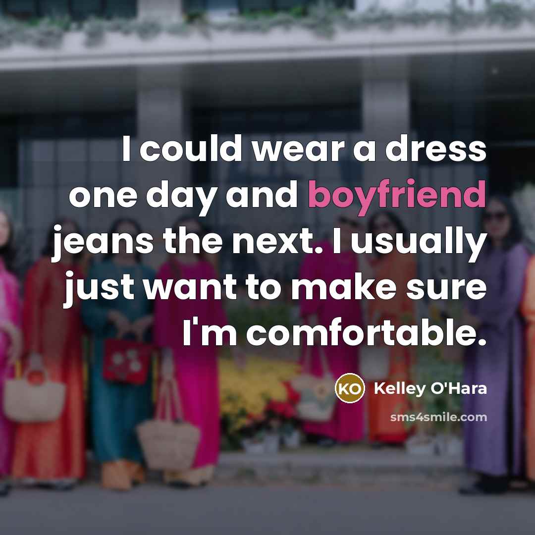 “I could wear a dress one day and boyfriend jeans…” quote by Kelley O'Hara