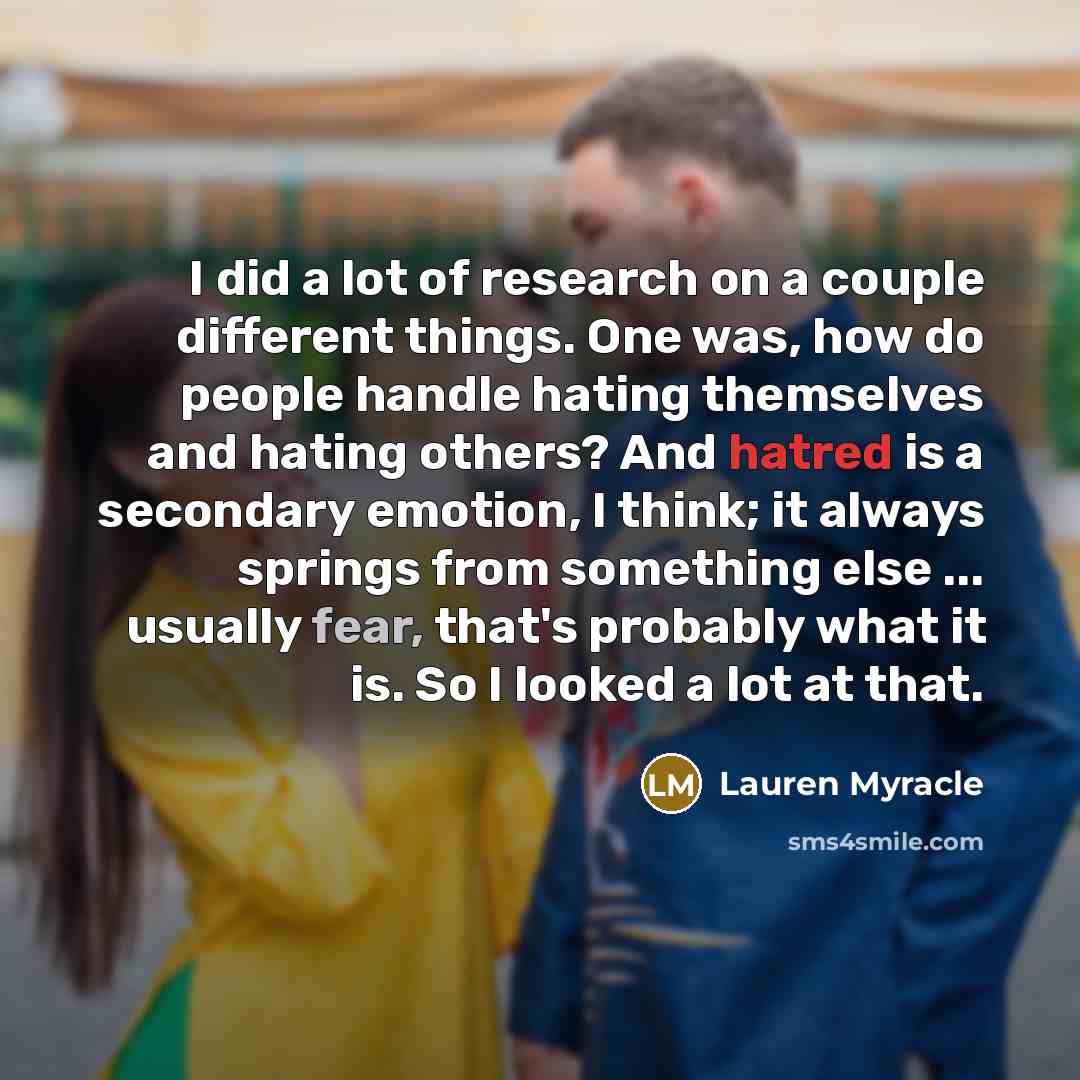 “I did a lot of research on a couple different…” quote by Lauren Myracle