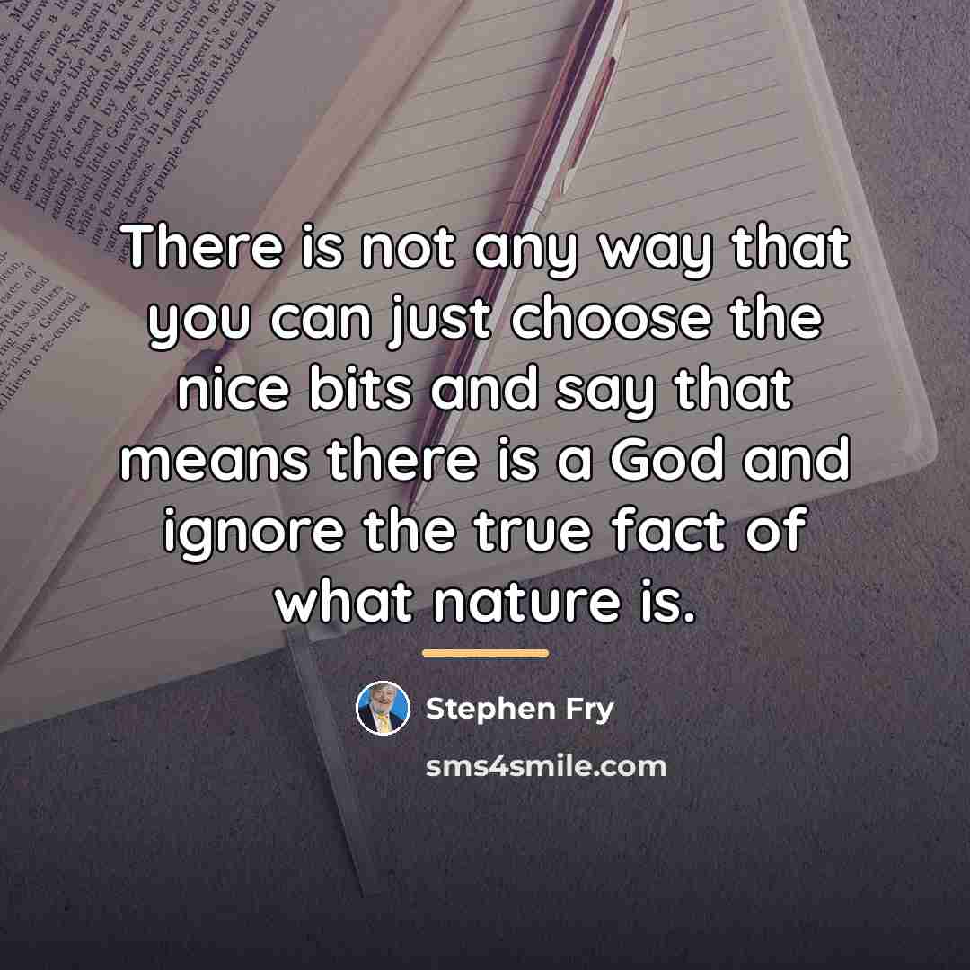 “There is not any way that you can just choose…” quote by Stephen Fry