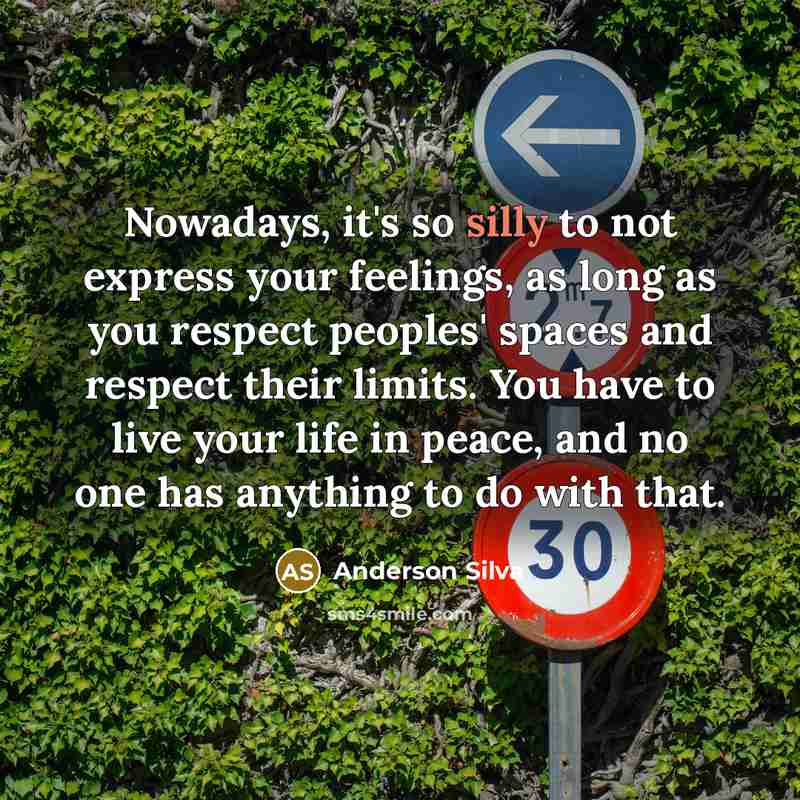 “Nowadays, it's so silly to not express your feelings, as…” quote by Anderson Silva