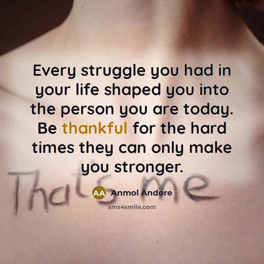 “Every struggle you had in your life shaped you into…” quote by Anmol Andore
