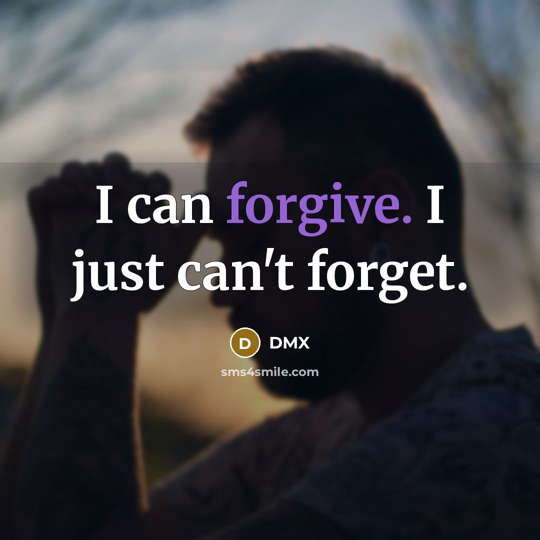 “I can forgive. I just can't forget.…” quote by DMX