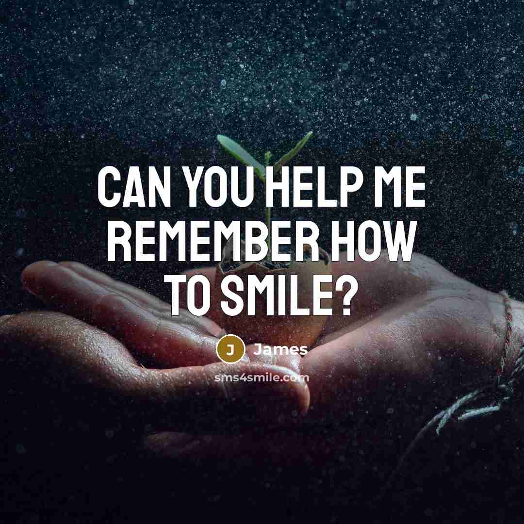 “Can you help me remember how to smile?…” quote by James