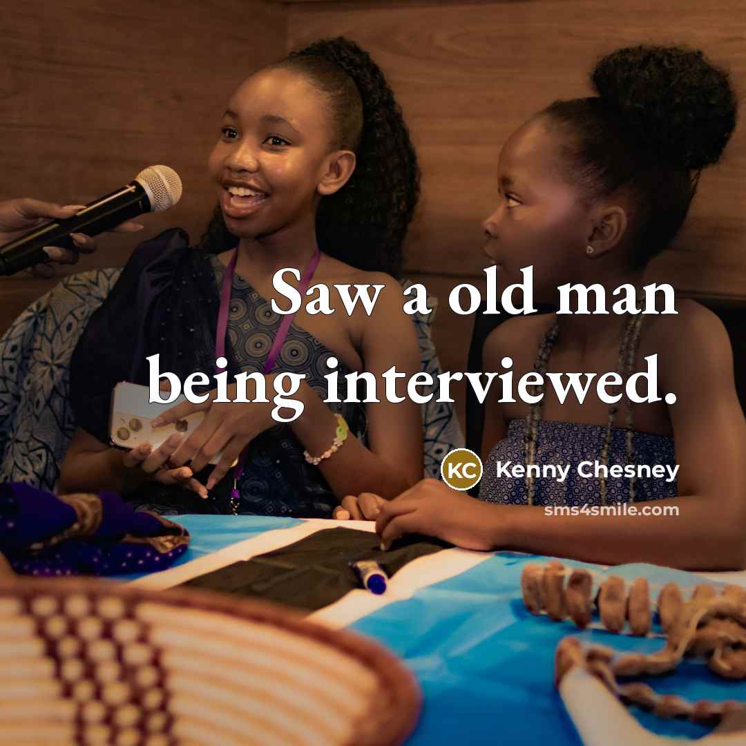 “Saw a old man being interviewed.…” quote by Kenny Chesney