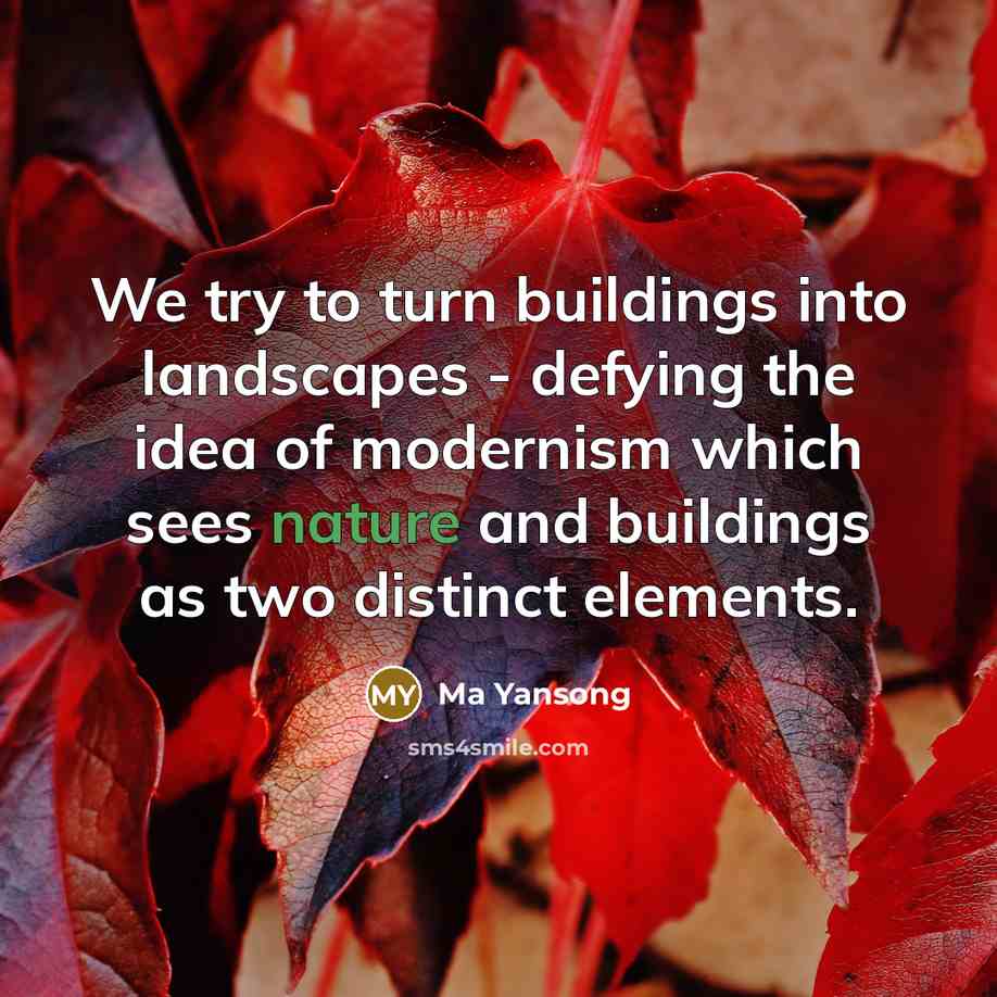 “We try to turn buildings into landscapes - defying the…” quote by Ma Yansong