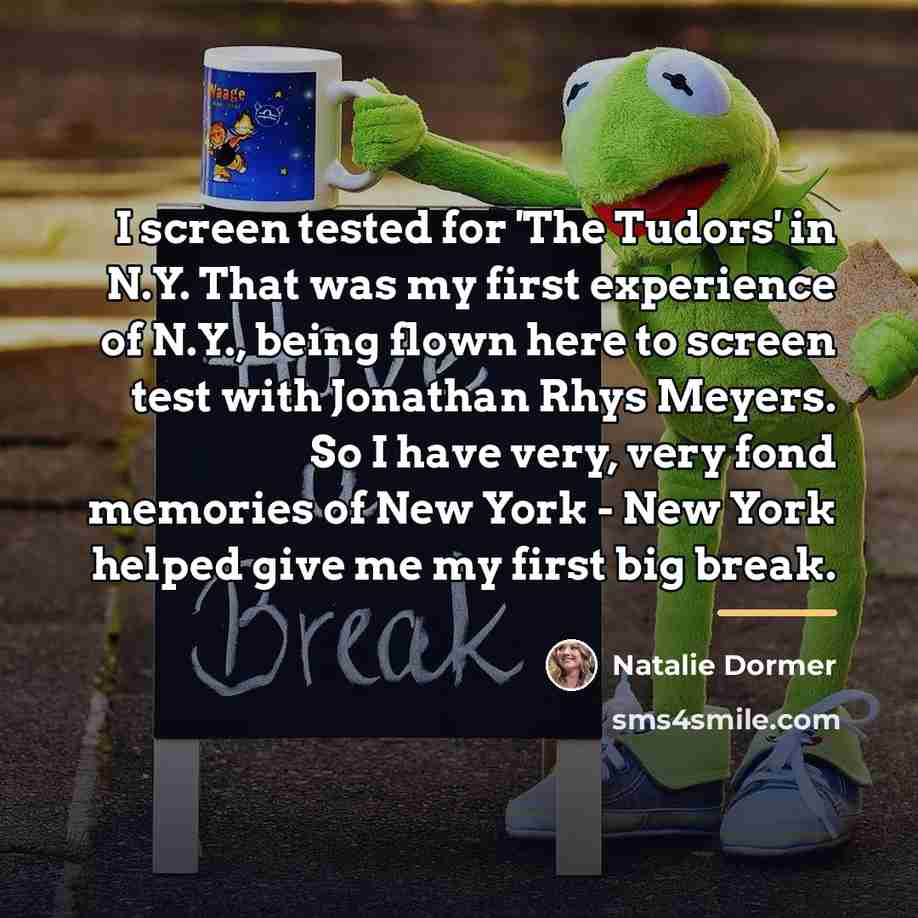 “I screen tested for 'The Tudors' in N.Y. That was…” quote by Natalie Dormer