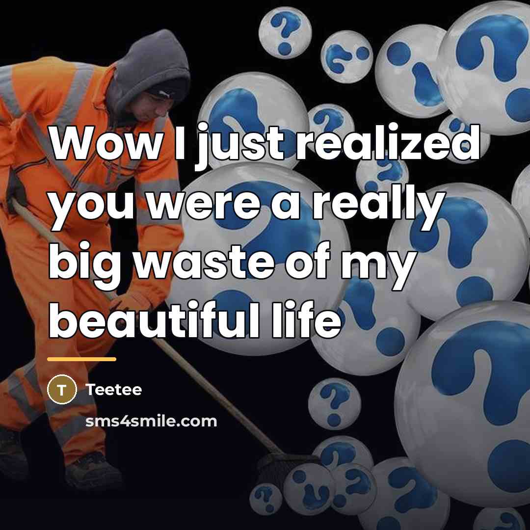 “Wow I just realized you were a really big waste…” quote by Teetee