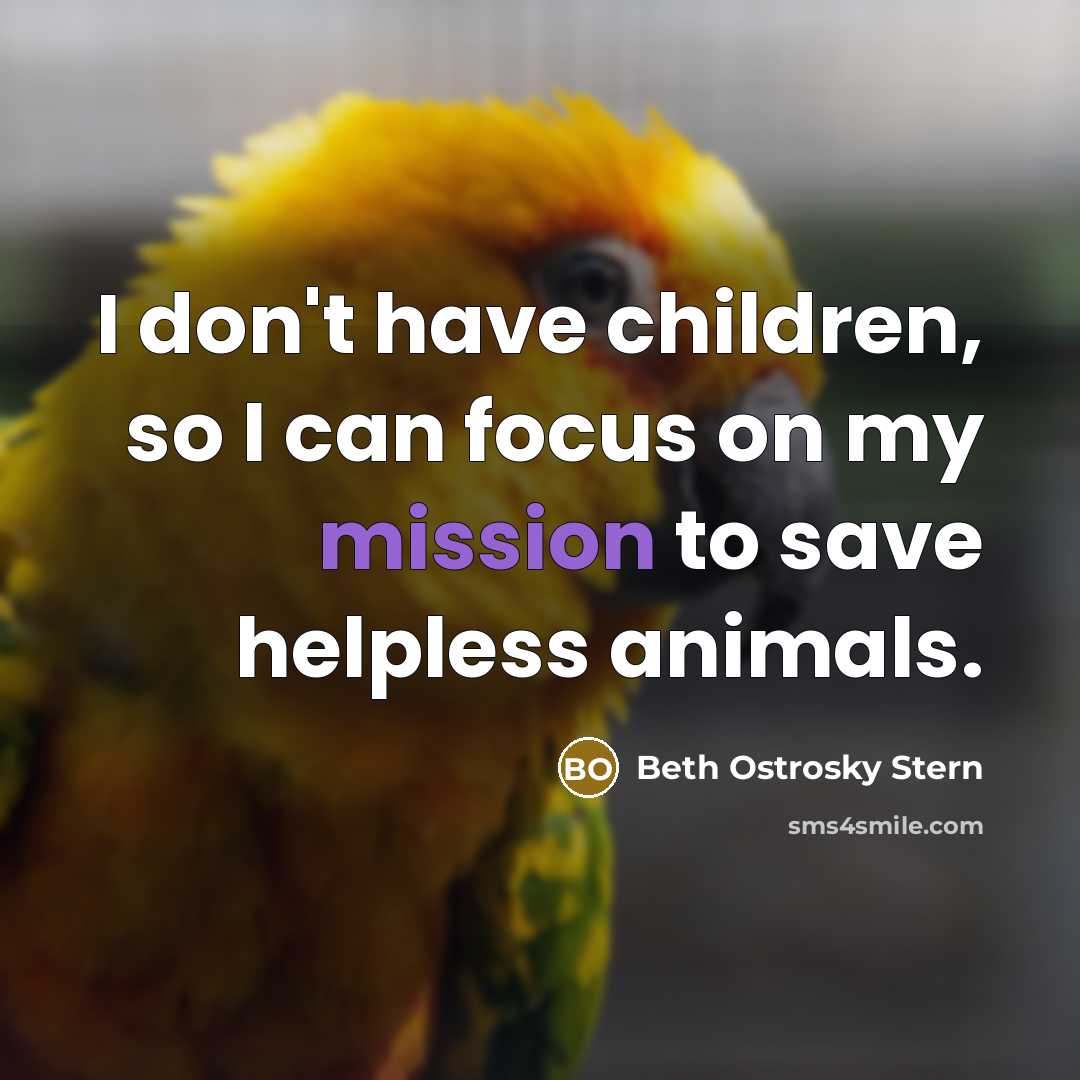 “I don't have children, so I can focus on my…” quote by Beth Ostrosky Stern