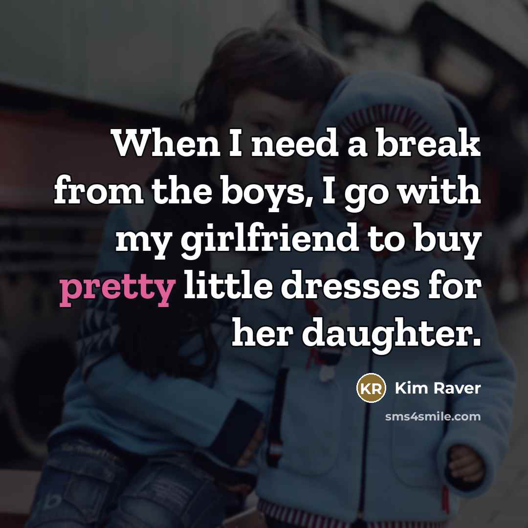 “When I need a break from the boys, I go…” quote by Kim Raver