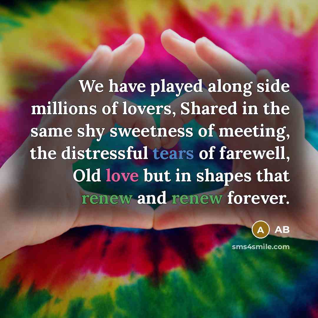 “We have played along side millions of lovers, Shared in…” quote by AB