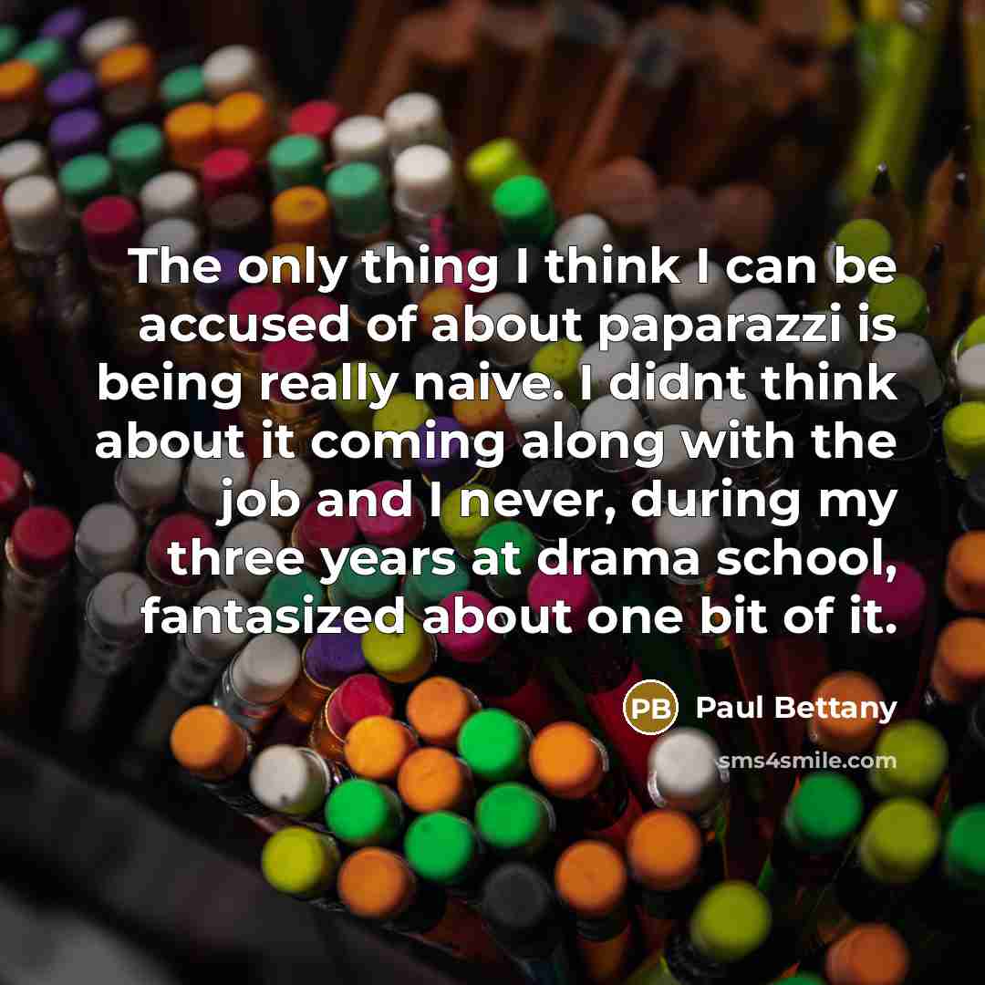 “The only thing I think I can be accused of…” quote by Paul Bettany