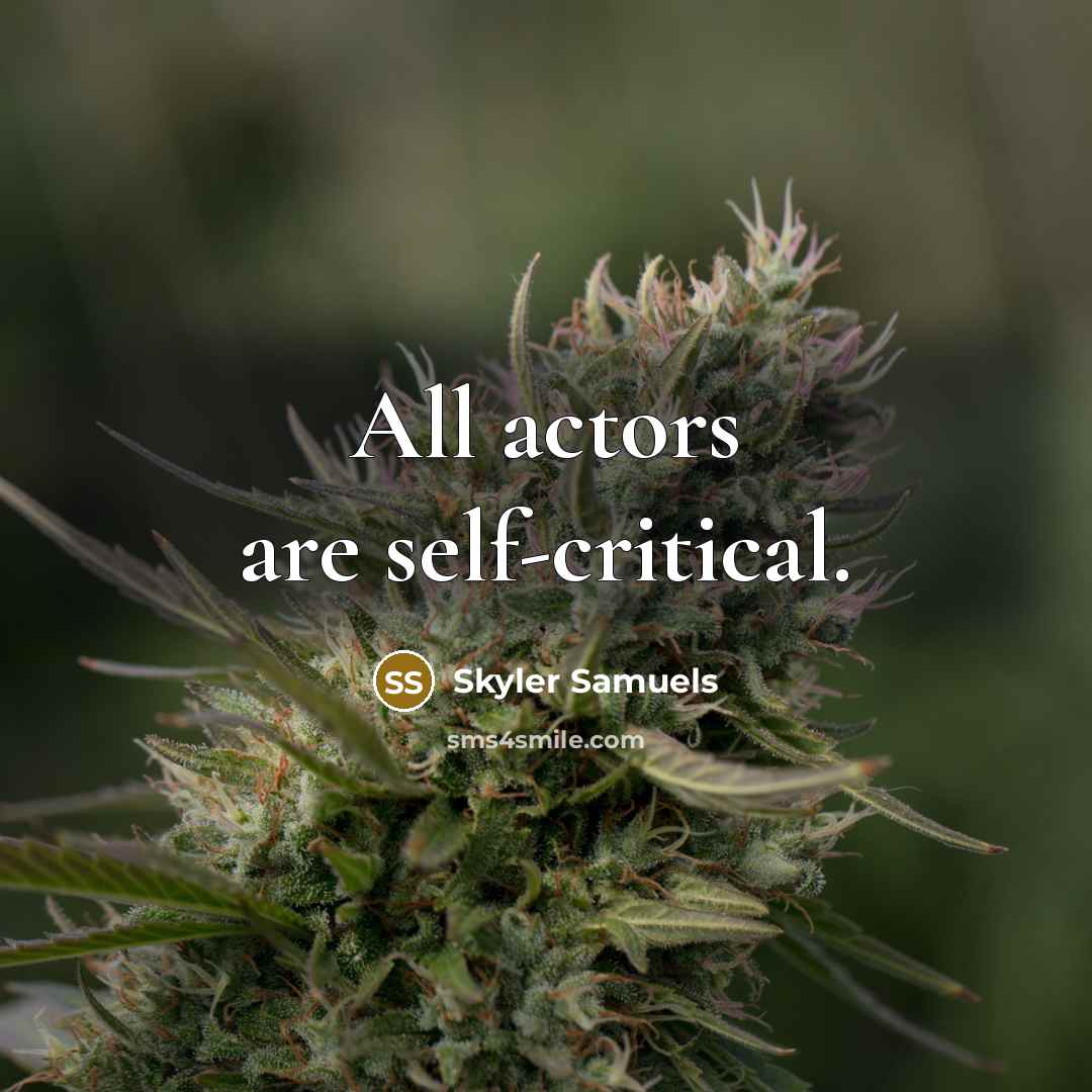 “All actors are self-critical.…” quote by Skyler Samuels
