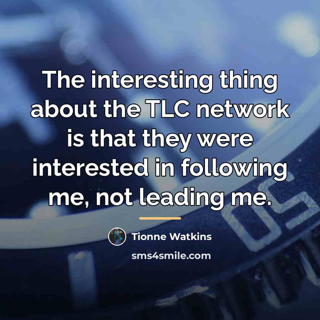 “The interesting thing about the TLC network is that they…” quote by Tionne Watkins