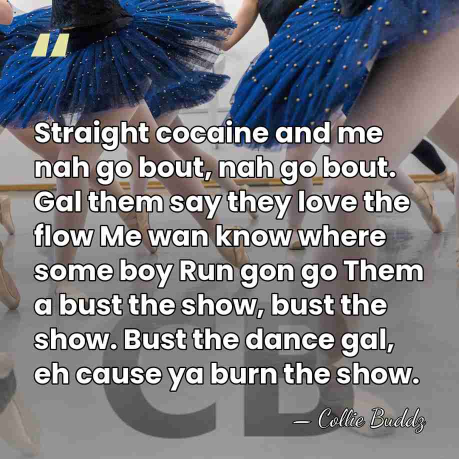 Straight cocaine and me nah go bout, nah go bout. Gal them&hellip; - Collie Buddz