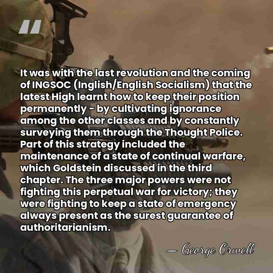 It was with the last revolution and the coming of INGSOC (Inglish/English&hellip; - George Orwell