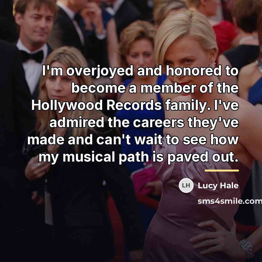“I'm overjoyed and honored to become a member of the…” quote by Lucy Hale