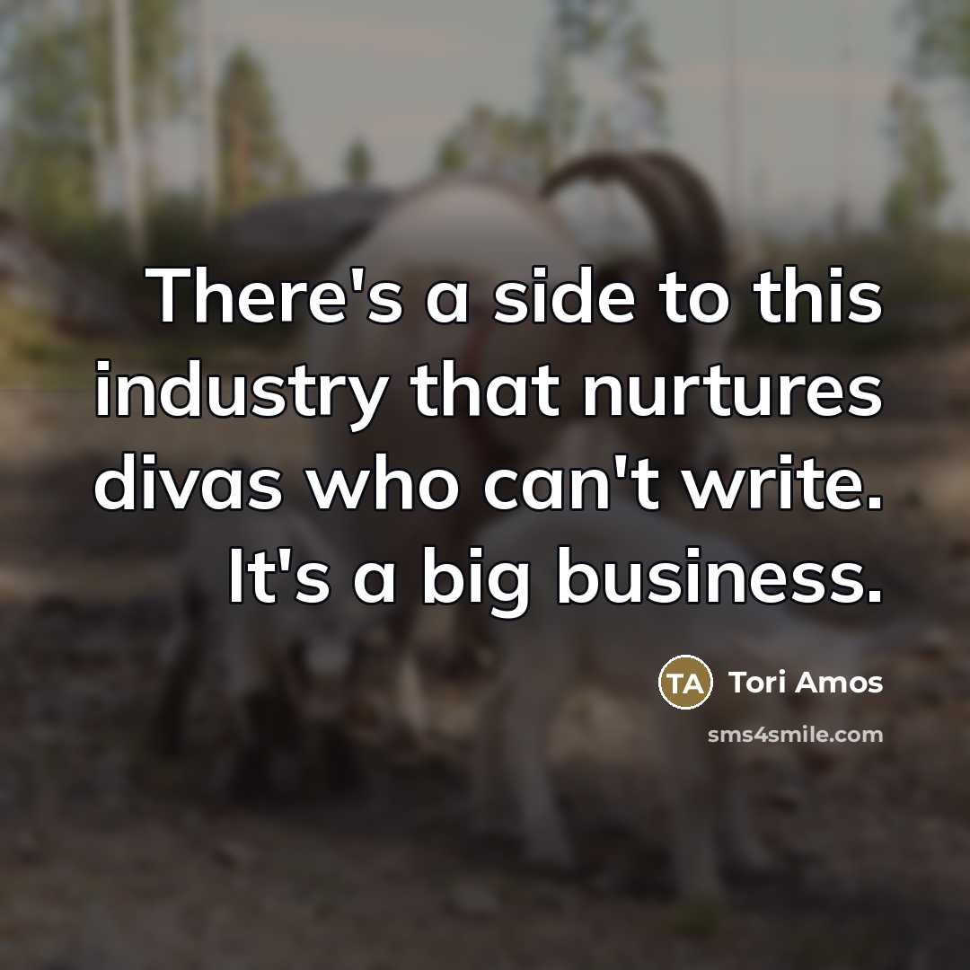 “There's a side to this industry that nurtures divas who…” quote by Tori Amos
