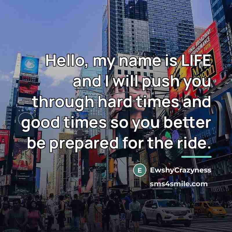 “Hello, my name is LIFE and I will push you…” quote by EwshyCrazyness