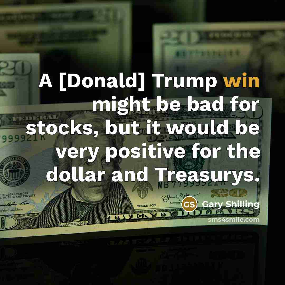 “A [Donald] Trump win might be bad for stocks, but…” quote by Gary Shilling