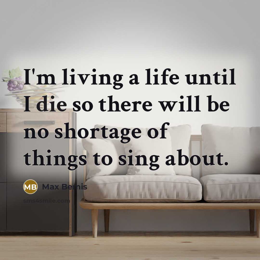 “I'm living a life until I die so there will…” quote by Max Bemis