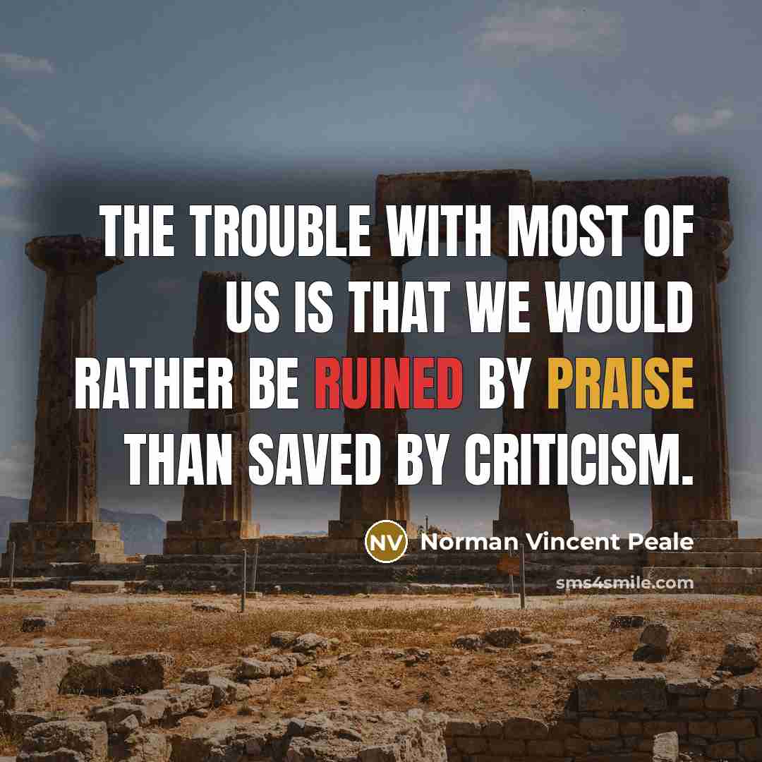“The trouble with most of us is that we would…” quote by Norman Vincent Peale