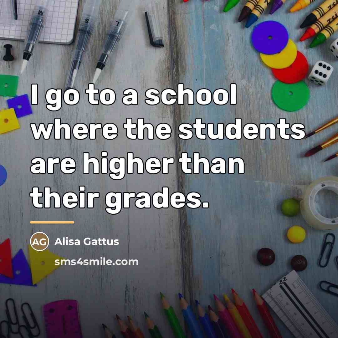“I go to a school where the students are higher…” quote by Alisa Gattus