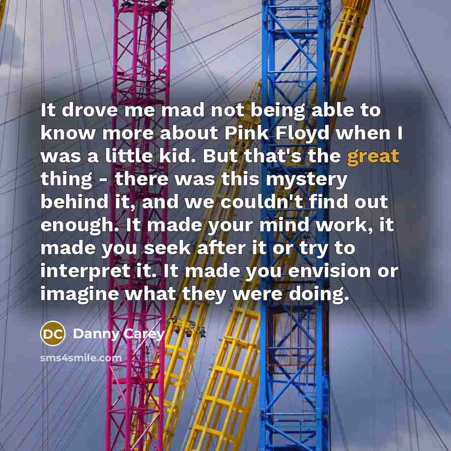 “It drove me mad not being able to know more…” quote by Danny Carey