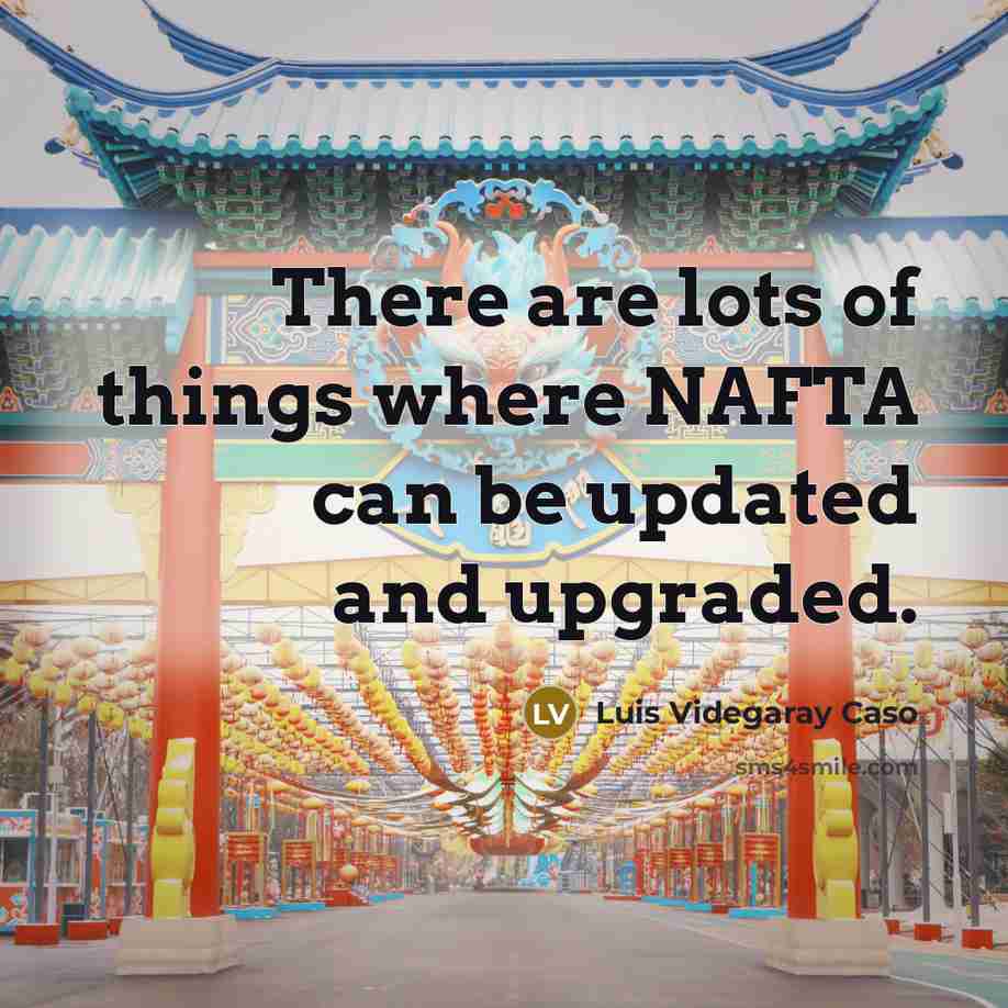 “There are lots of things where NAFTA can be updated and upgraded.” quote by Luis Videgaray Caso