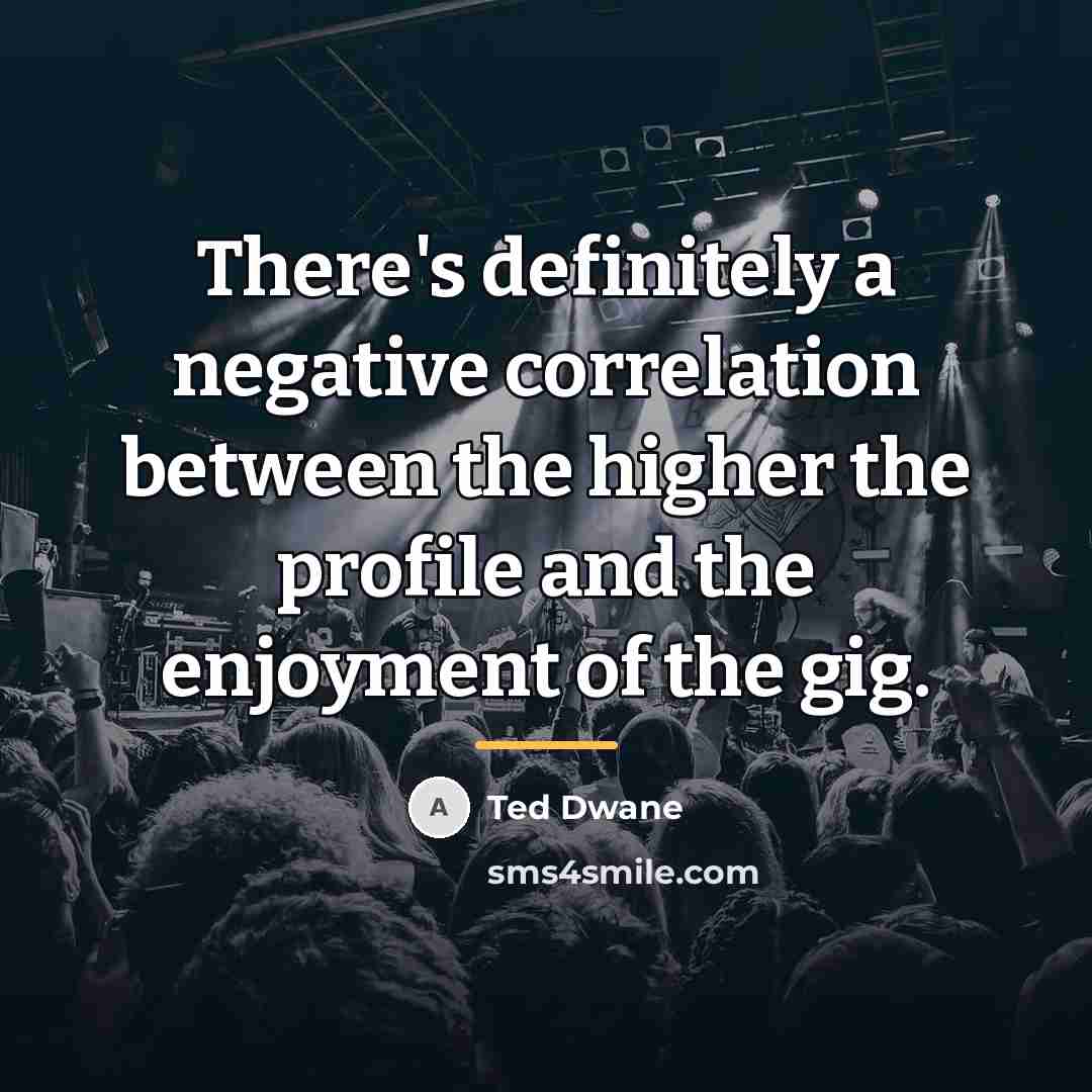 “There's definitely a negative correlation between the higher the profile…” quote by Ted Dwane