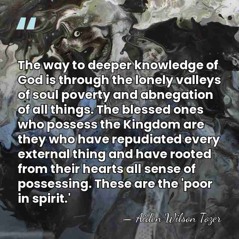 The way to deeper knowledge of God is through the lonely valleys&hellip; - Aiden Wilson Tozer